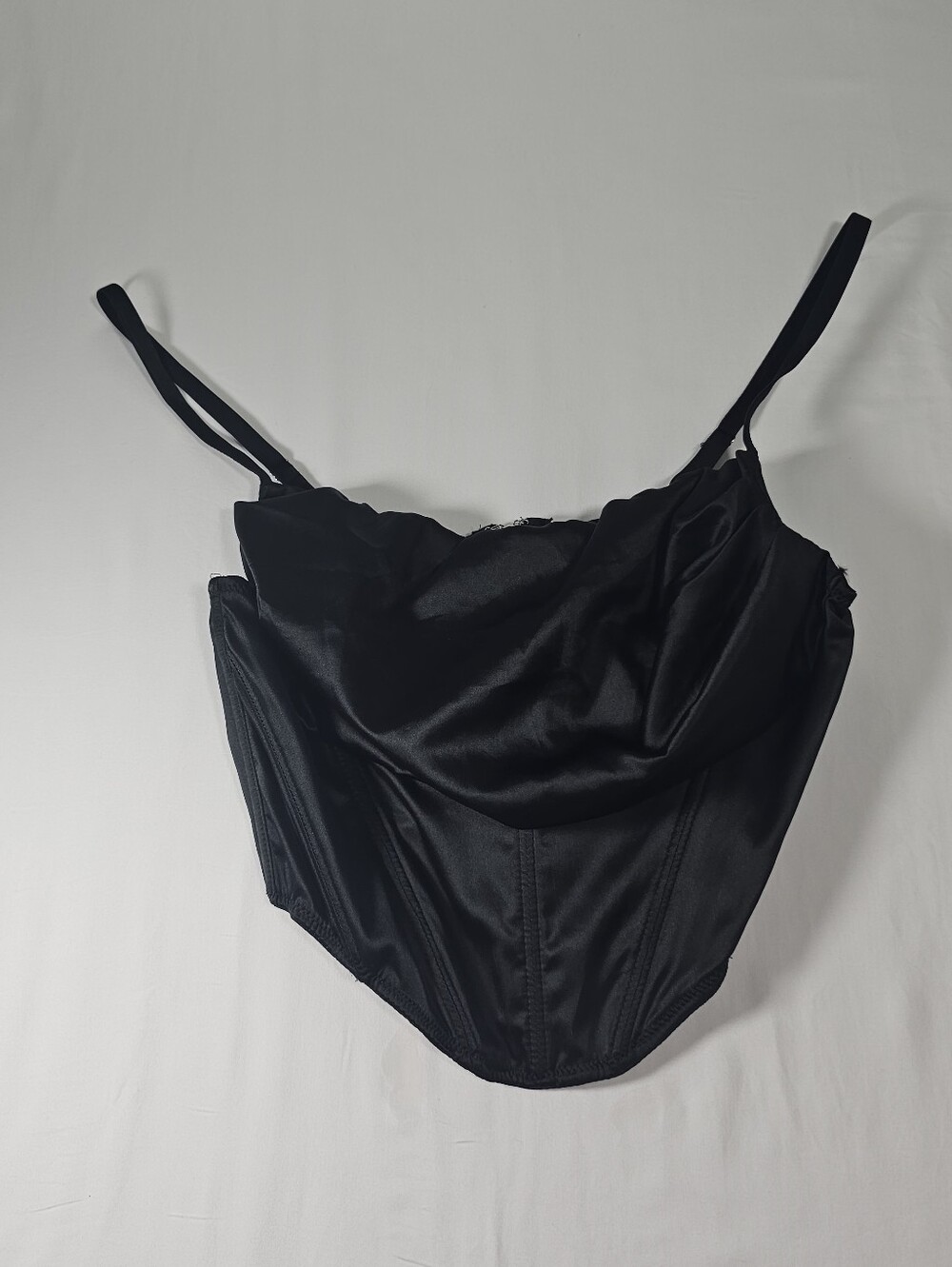 Urban Outfitters Black Satin Corset Cami